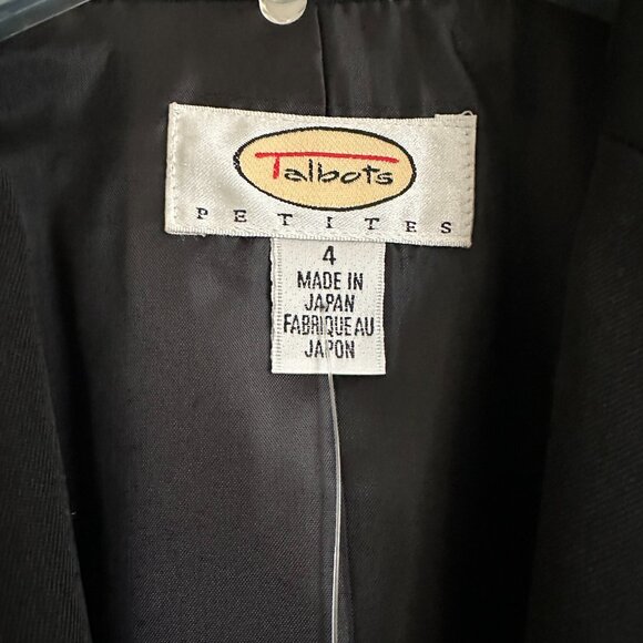 NWT Talbots Women 4P Black Wool Blazer - Picture 3 of 4